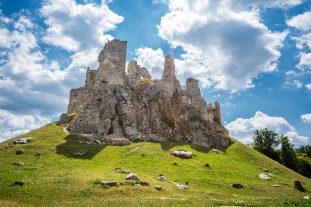 istock Hrusov castle under the sunny clouds 1007833436