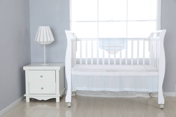 istock The image of child's bed under the white background 1007833534