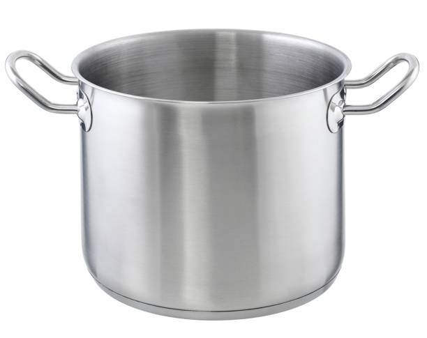 istock Metal saucepan without lid. Pan isolated on white background 1007836318