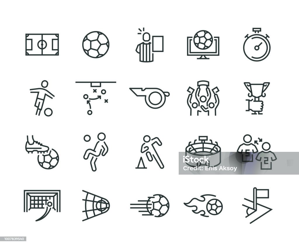 Soccer Icon Set Icon stock vector