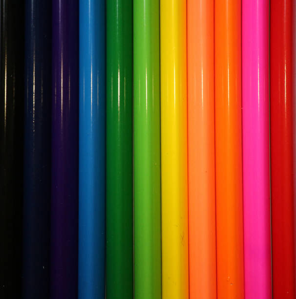 istock Color pencil and pencil box used for drawing, different angles 1007850974