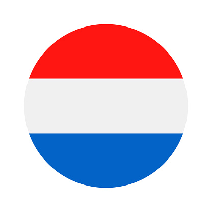 Netherlands - Round Flag Vector Flat Icon
