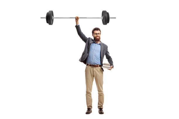 istock Professor lifting a barbell with one hand 1007879396