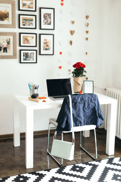 istock Home office - desk, char and laptop 1007887682
