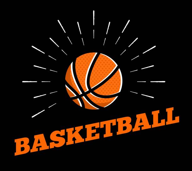 istock Vector basketball sport ball logo icon sun burtst print hand drawn vintage line art design 1007949730