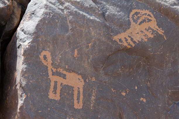 istock archaeological and graffiti on stones in Saudi Arabia 1007950678