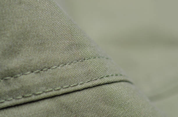 istock Green military cloth macro fittings 1007958036