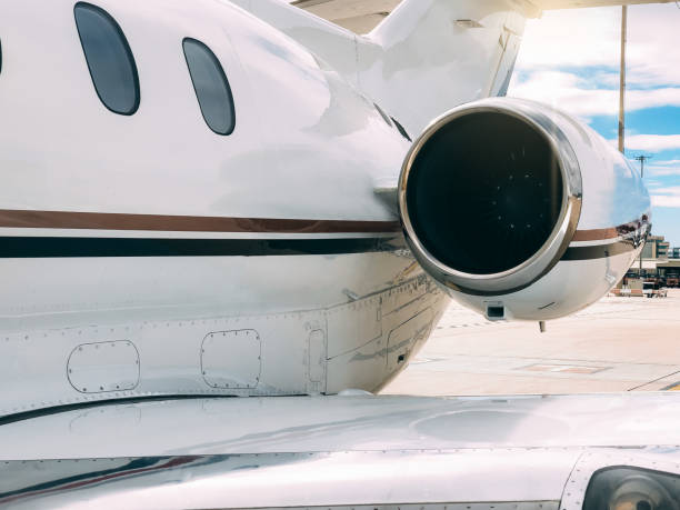 istock Private luxury jet at the airport terminal 1007961196
