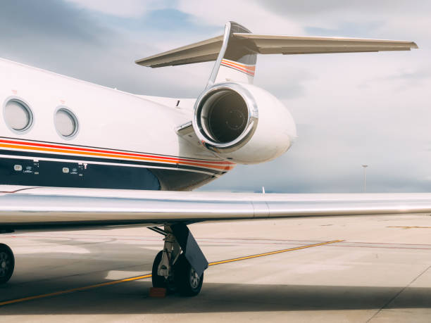 istock Private luxury jet at the airport terminal 1007961258