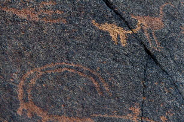 istock archaeological and graffiti on stones in Saudi Arabia 1007964190