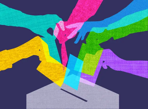 Vector illustration of voting