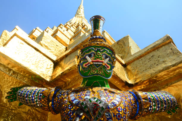 istock The Thai Giant model with Thai traditional dress 1007971048