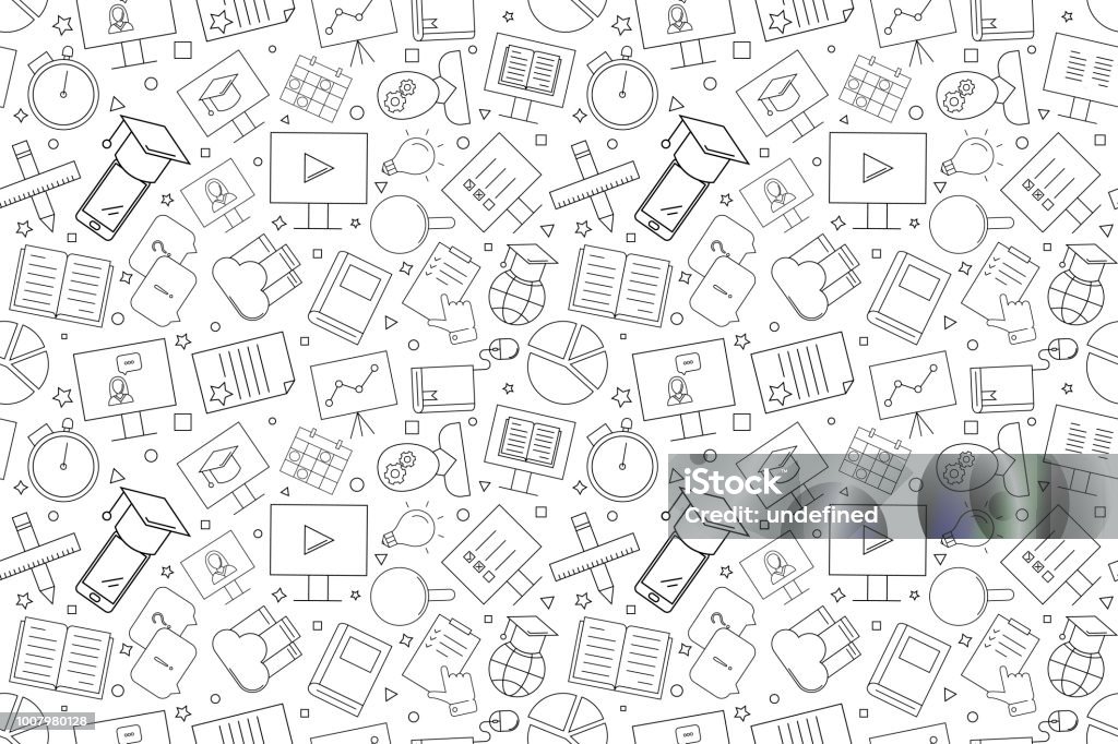 Background Course For Vector Vector Online Course Pattern Online Course Seamless Background Stock ...