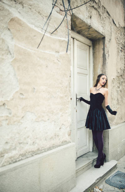 istock Glamour goth girl posing 1007980776
