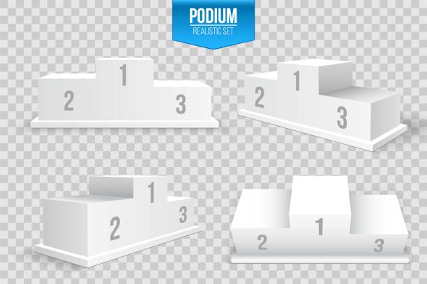 Creative vector illustration of 3d business winners podium in different view isolated on background. Art design pedestal with first, second, third place for award ceremony. Abstract concept graphic Creative vector illustration of 3d business winners podium in different view isolated on background. Art design pedestal with first, second, third place for award ceremony. Abstract concept graphic. podium stock illustrations