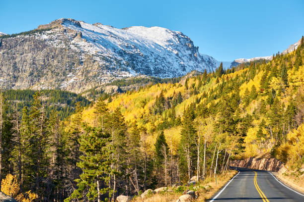 istock Highway at autumn in Colorado, USA. 1007990430