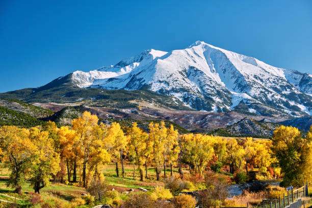 istock Mount Sopris autumn landscape in Colorado 1007990698