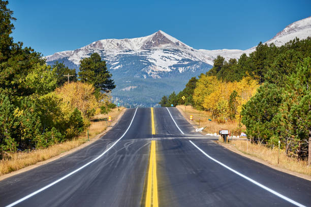 istock Highway at autumn in Colorado, USA. 1007990820