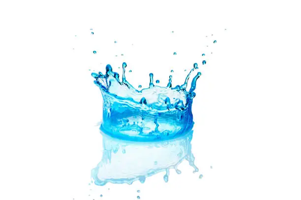 abstract background, drop of water splashing into the crown, liquid art, creative idea, concept nature