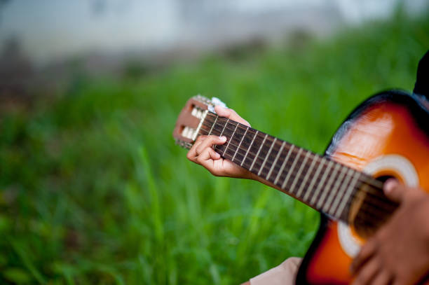 istock Guitar and nature Good atmosphere 1007994088