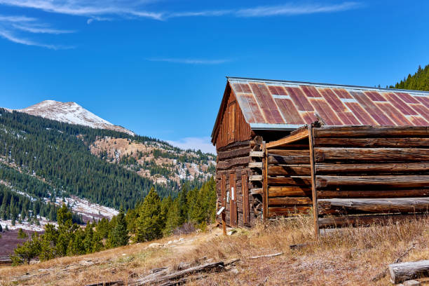 Independence Ghost Town in Colorado mountains Independence Ghost Town in Colorado mountains at autumn, USA ghost town stock pictures, royalty-free photos & images