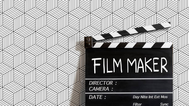 istock Film maker text title on film slate 1008009660