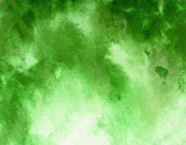 istock Green watercolor background. by drawing 1008013270