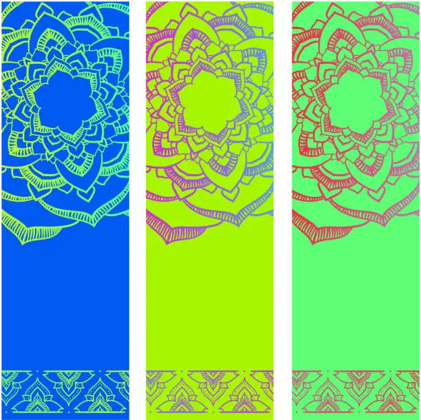 Vector illustration of Backgrounds with colorful oriental ornament.