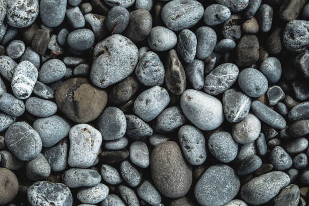 Abstract background of stones on the beach stock photo