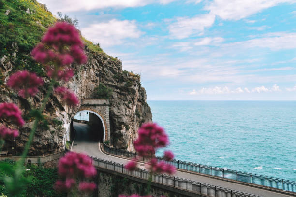 Amalfi Coast Road in Italy stock photo