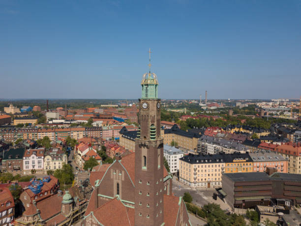 istock Central Stockholm seen from above, Odengatan, Engelbrektskyrkan, Karlavagen 1008025230