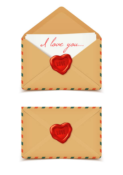 валентина романтические конверты, любовные письма, изолированные на белом, вектор иллюстрации - 3694 stock illustrations