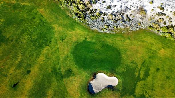 istock Birdseye view of golf course green in Mexico 1008049556