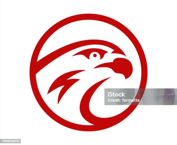 Vector Falcon Or Hawk Head Sport Logo Mascot Design Stock Illustration - Download Image Now