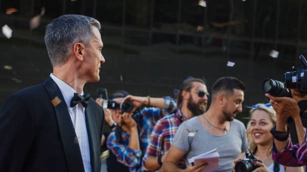 istock Adult famous man on red carpet 1008070456