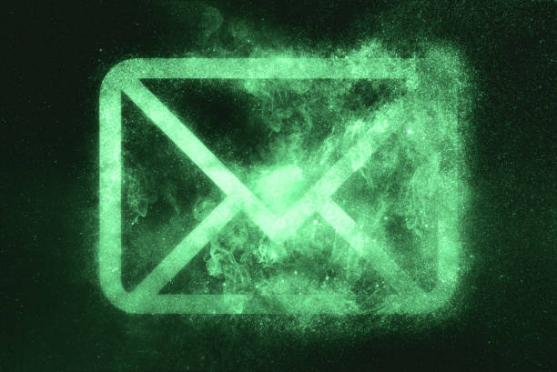 Mail sign, Mail symbol. Green symbol
