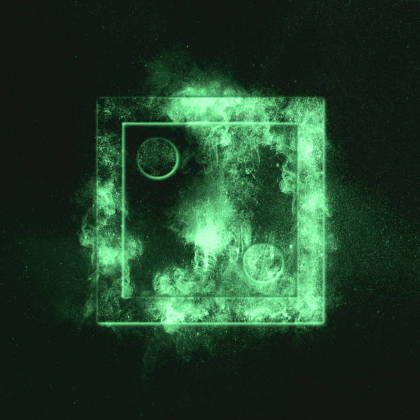 istock Dice Two at top. Green symbol 1008086144
