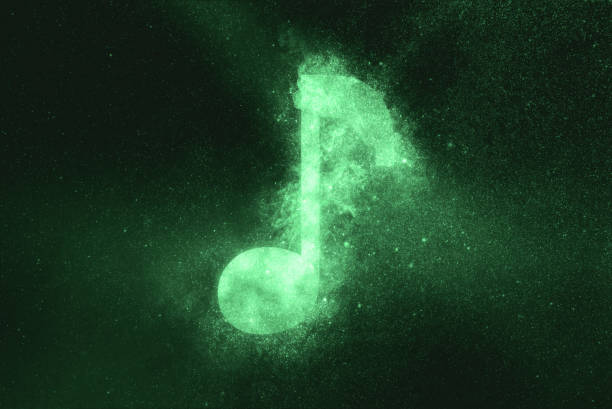 istock Music note sign, Music note symbol. Green symbol 1008096848