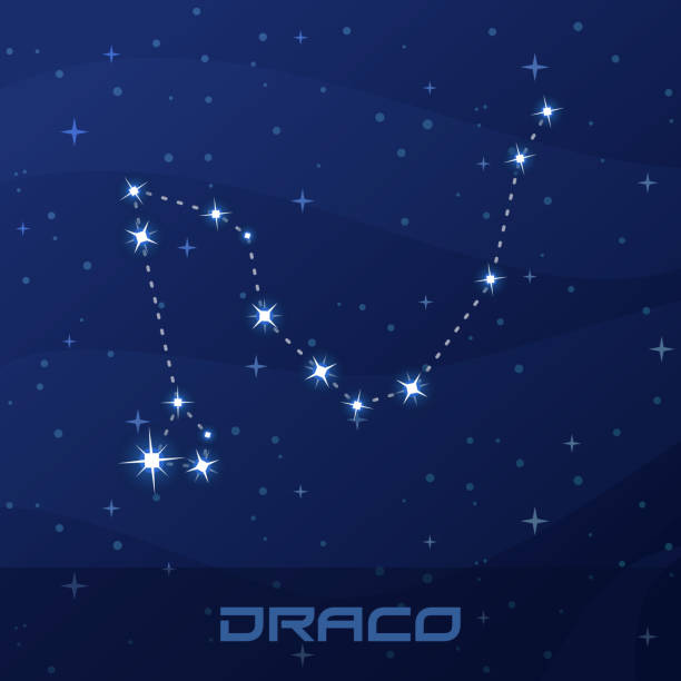 kuvapankkikuvitukset aiheesta tähtikuvio draco, lohikäärme, yötähti taivas - draco constellation