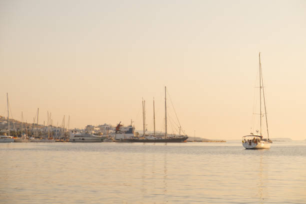 istock Parikia port at sunset 1008099798