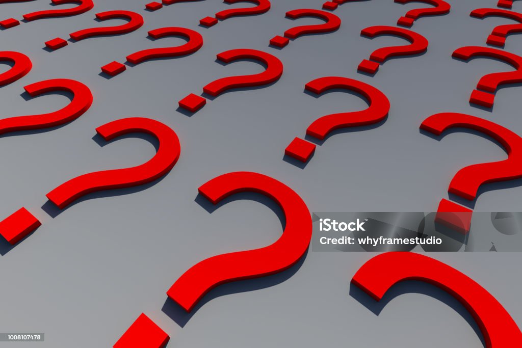 Question Rendered 3d Render Question Mark Background Stock Photo - Download Image Now ...
