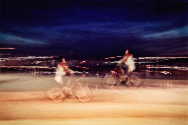 istock Blurred motion view of the cyclist at twilight 1008116264