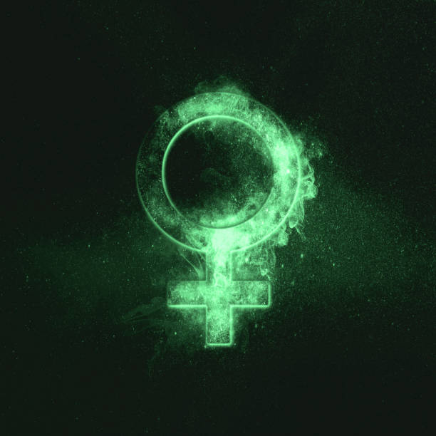 istock Planet Venus Symbol. Venus sign. Green symbol 1008123976