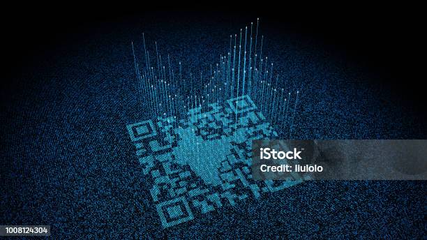 Qr Code Technology Wireless Network Connectionmap Of India Stock Photo - Download Image Now