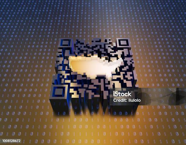 Qr Code Us Map Example Qr Code Technology Wireless Network Connection United States Map Stock ...