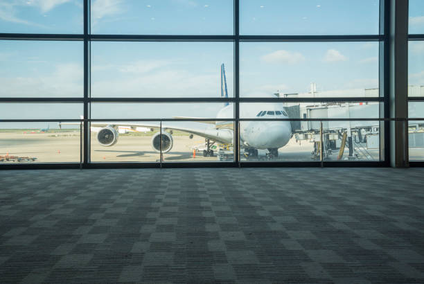 airport glass corridor