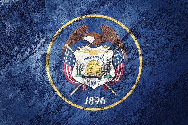 istock Grunge Utah state flag. Utah flag background grunge texture. 1008144248