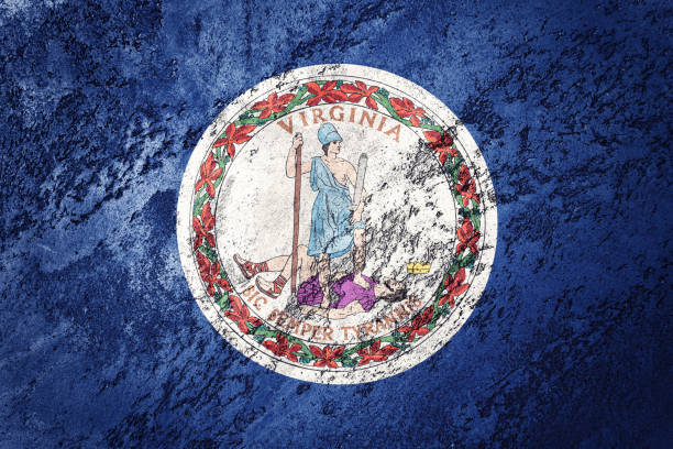 istock Grunge Virginia state flag. Virginia flag background grunge texture. 1008147250