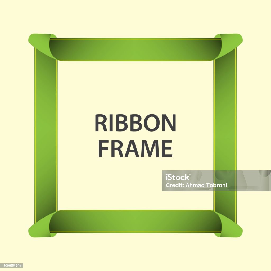 Message Ribbon Frame Background Design Ribbon Frame Vector Template Design Illustration Stock Illustration ...