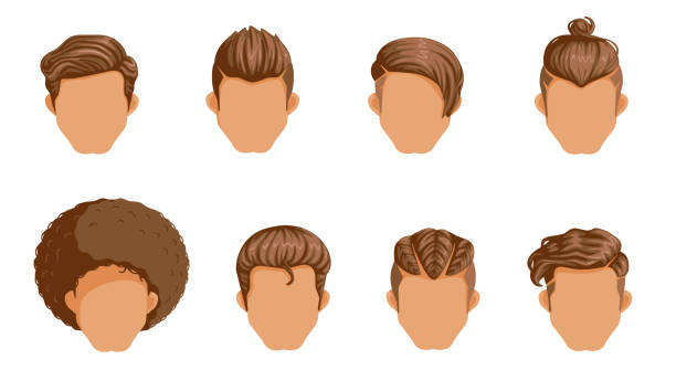 Vintage Hairstyles Stock Illustration - Download Image Now - Hair, Short  Hair, Wig - iStock